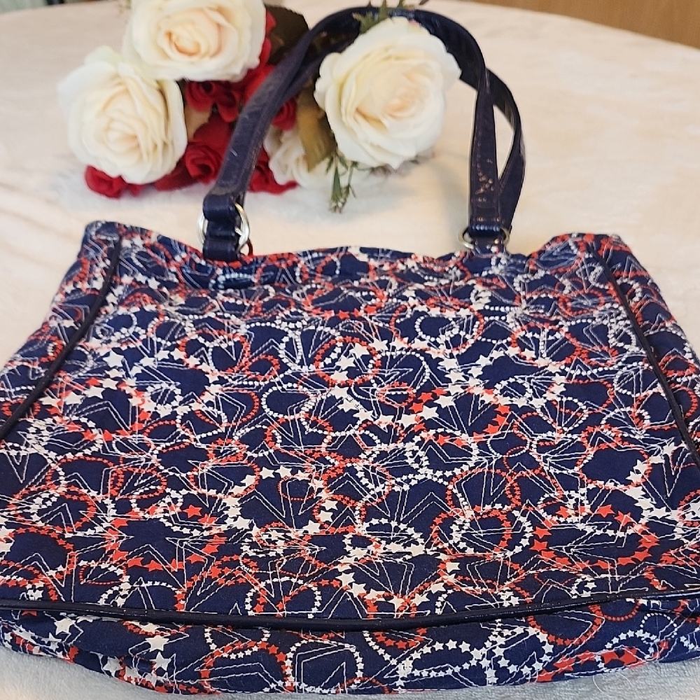 Red White And Blue Handle Yote Bag